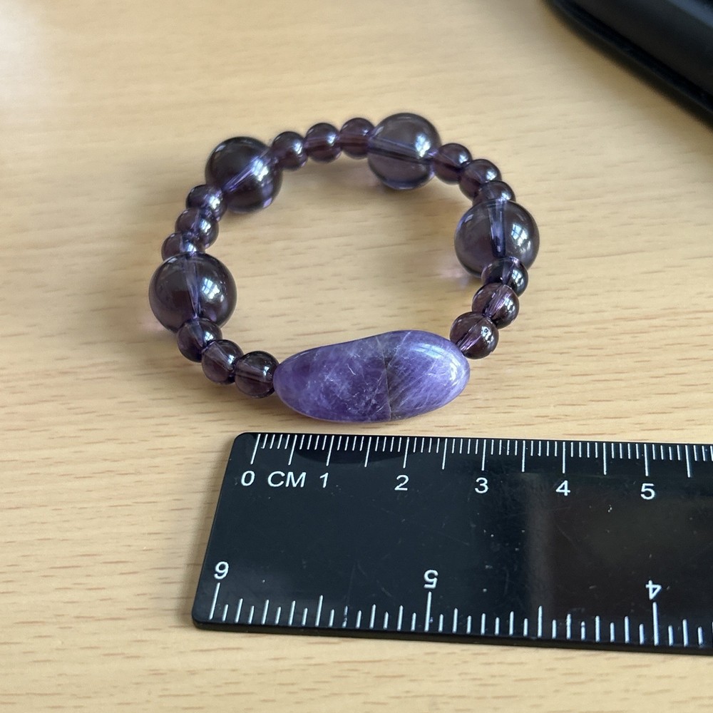 Statement Amethyst ? Stretch Bracelet / Small Size