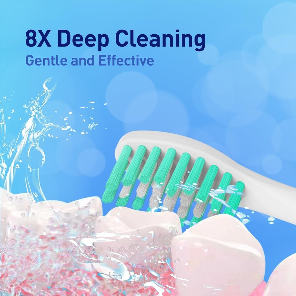 6 Pack Philips Sonicare Replacement Toothbrush Heads for e-Series - White