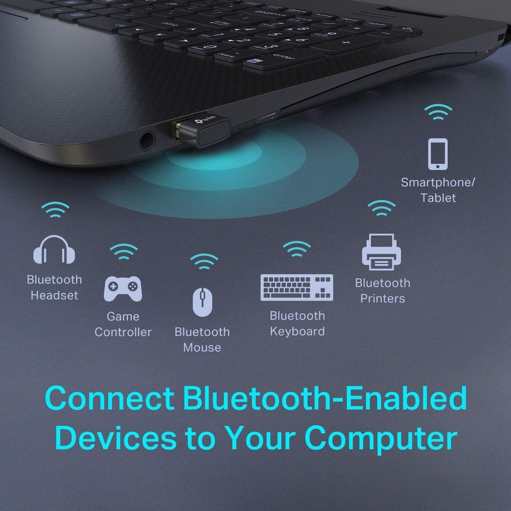 Compact USB Bluetooth Adapter - 65ft Range, Perfect for Wireless Music Streaming