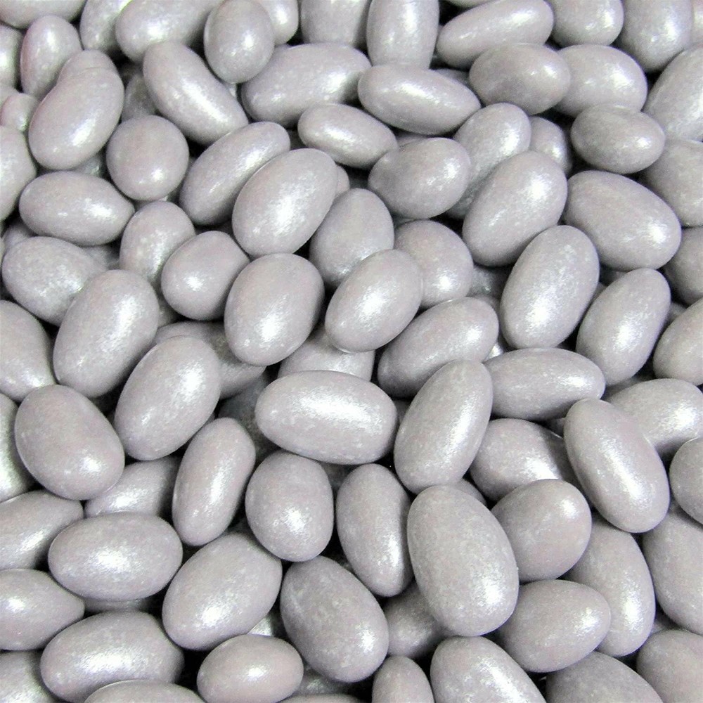 Silver Jordan Almonds by Its Delish, 2 LBS Bulk