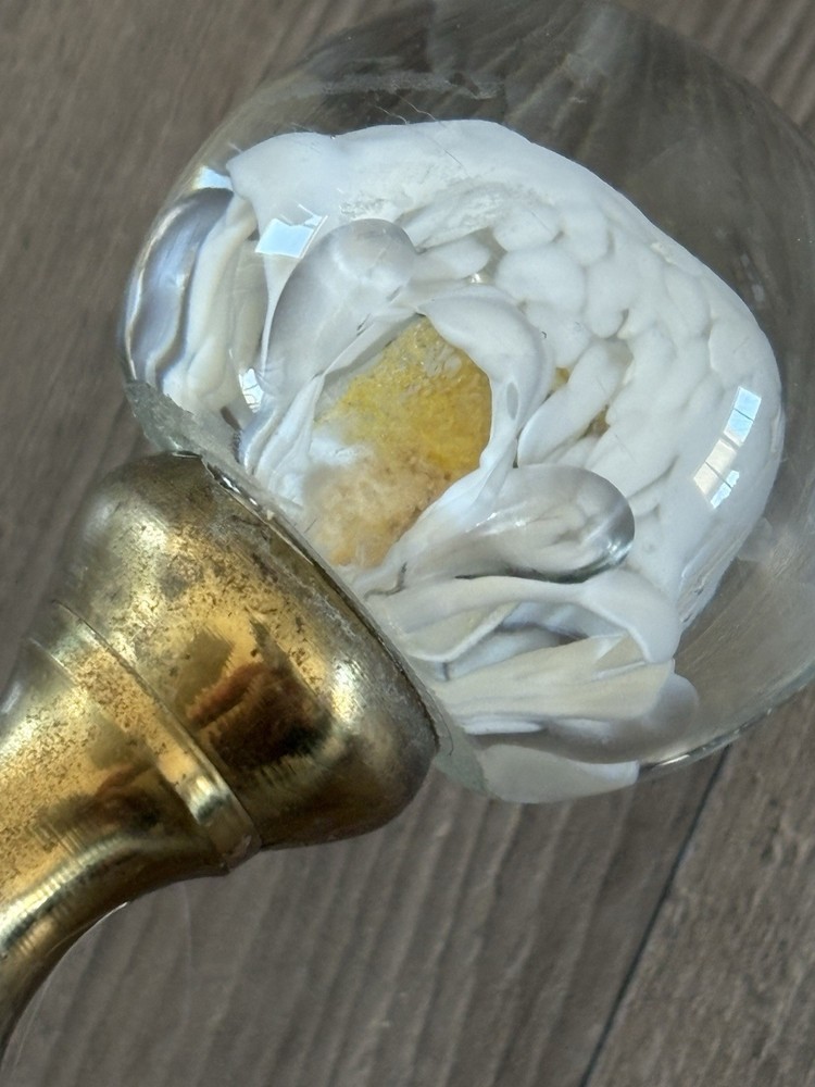 Fireplace Base PLATED Brass / Art Sphere USED.
