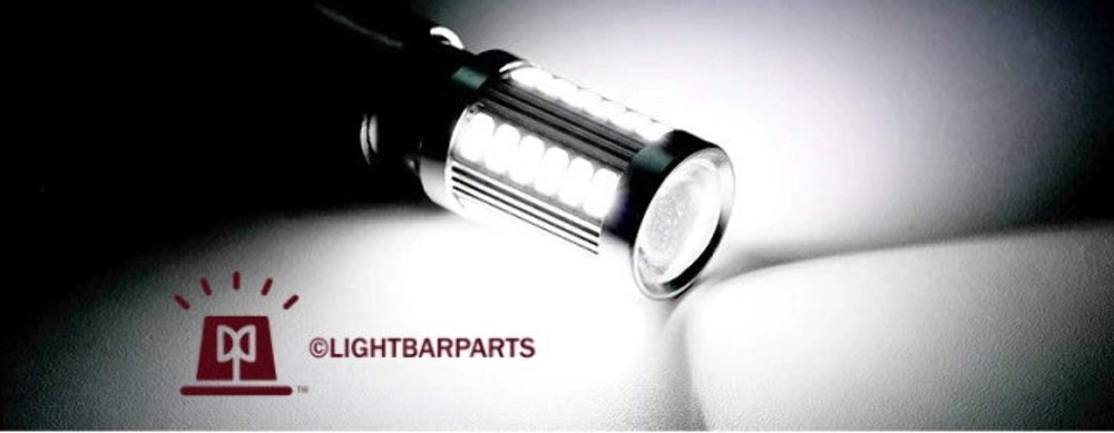 Replacement LED White Bulb Pair - Federal Signal Code3 Lightbar Rotator Beacon