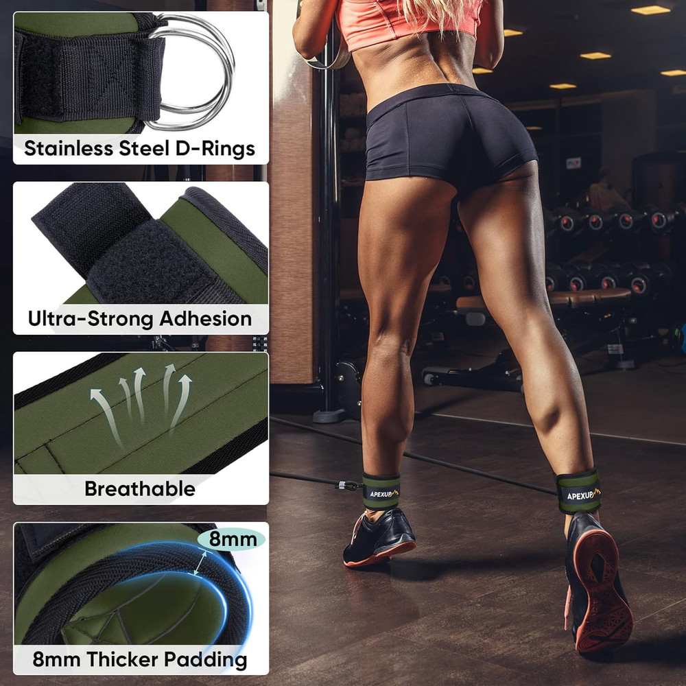 Ankle Strap for Cable Machine, Ankle Resistance Bands, Cable Kick Back Ankle Str