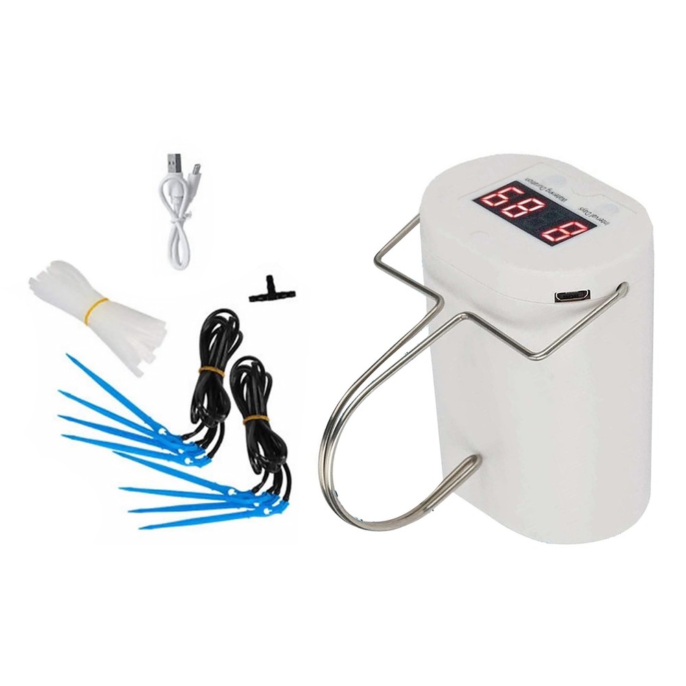 Electronic Watering Timer Device with Display Panel for Potted Plant Irrigation