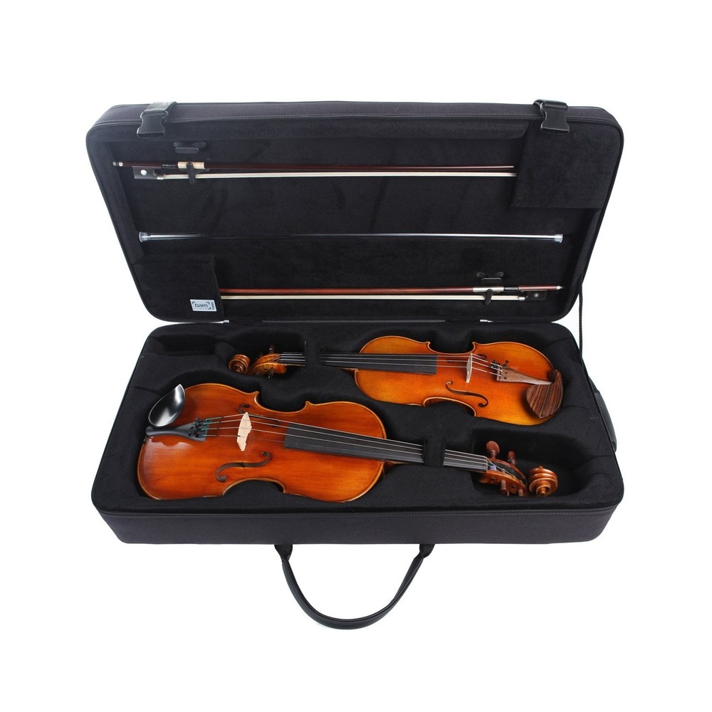 Bam classic double violin/viola case -green