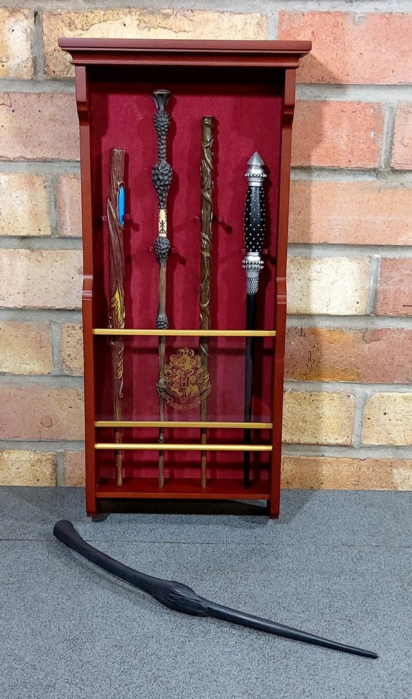 Harry Potter Noble Collection 4 Wand Display Case 18" (s14) With 5 Wands