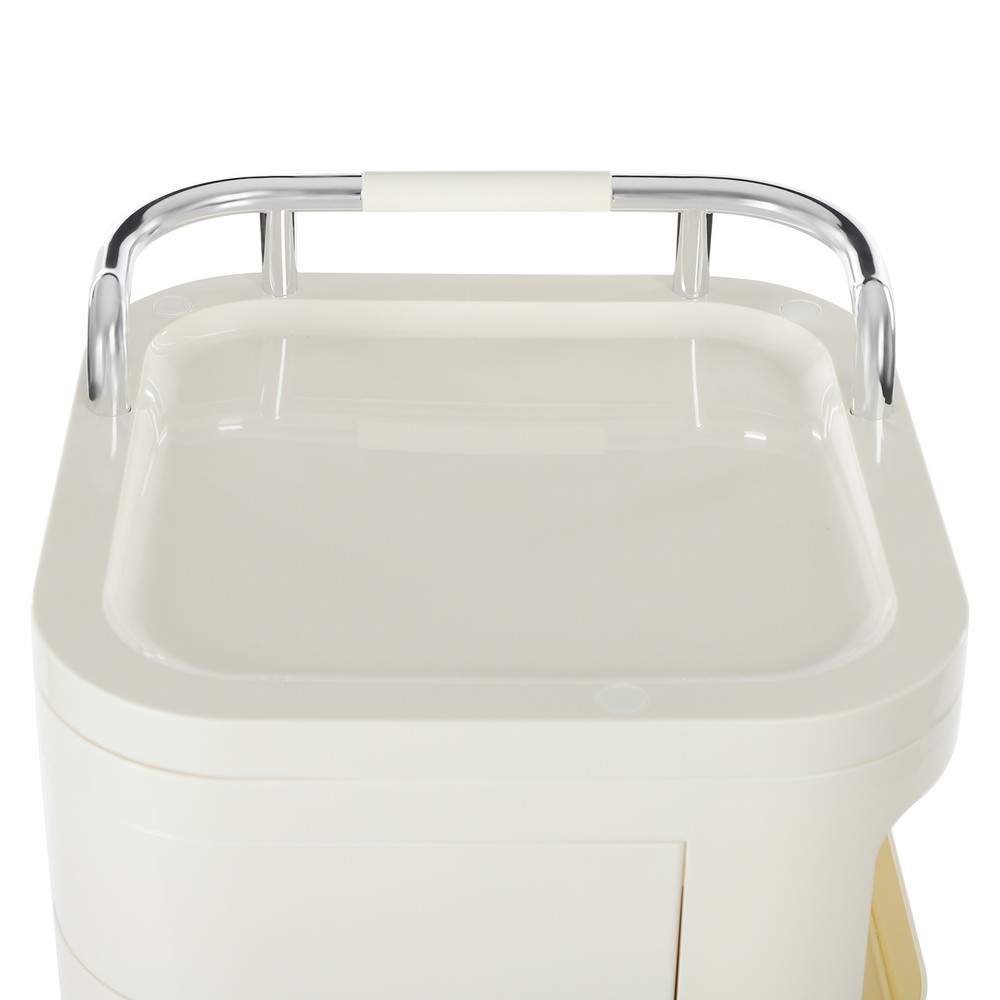 Storage Cart Rotating Basket Rack Snack Book Holder 4 Layer Rack for Living Room