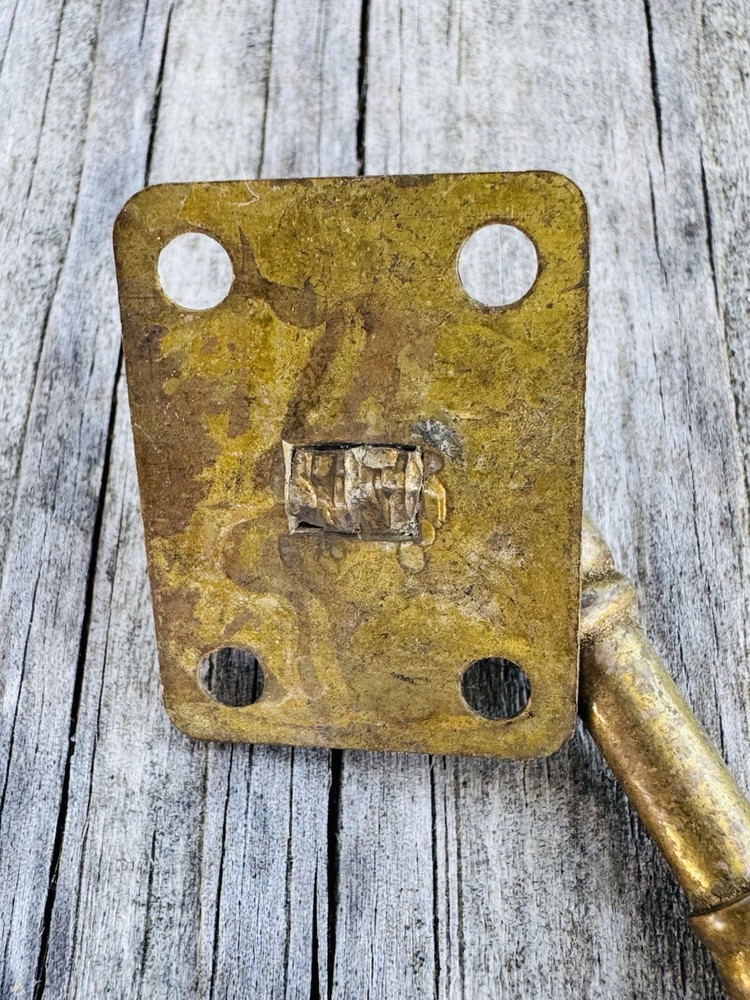 Antique Salvage Solid Brass Cabin Door Hook Silent Gate Latch Hook Only 3 7/8 In