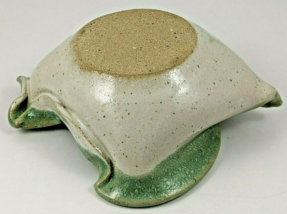 Studio Art Pottery Fish Shaped Bowl Glazed Signed