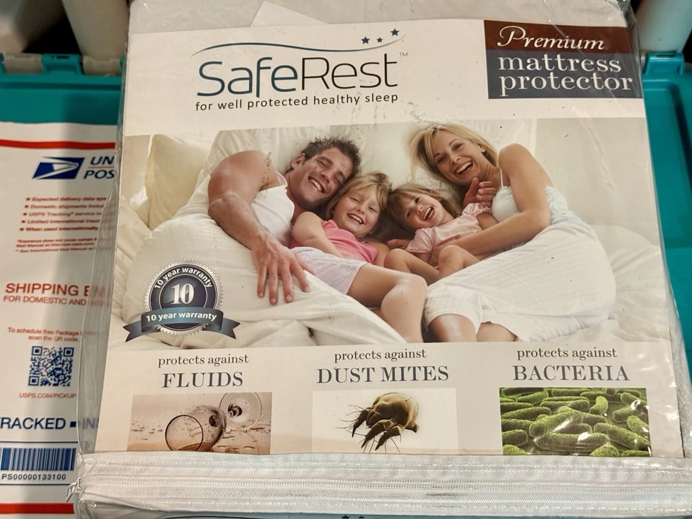 SafeRest KING Size Premium Bed 🛏️ Mattress Fitted Sheet Protector Waterproof💦