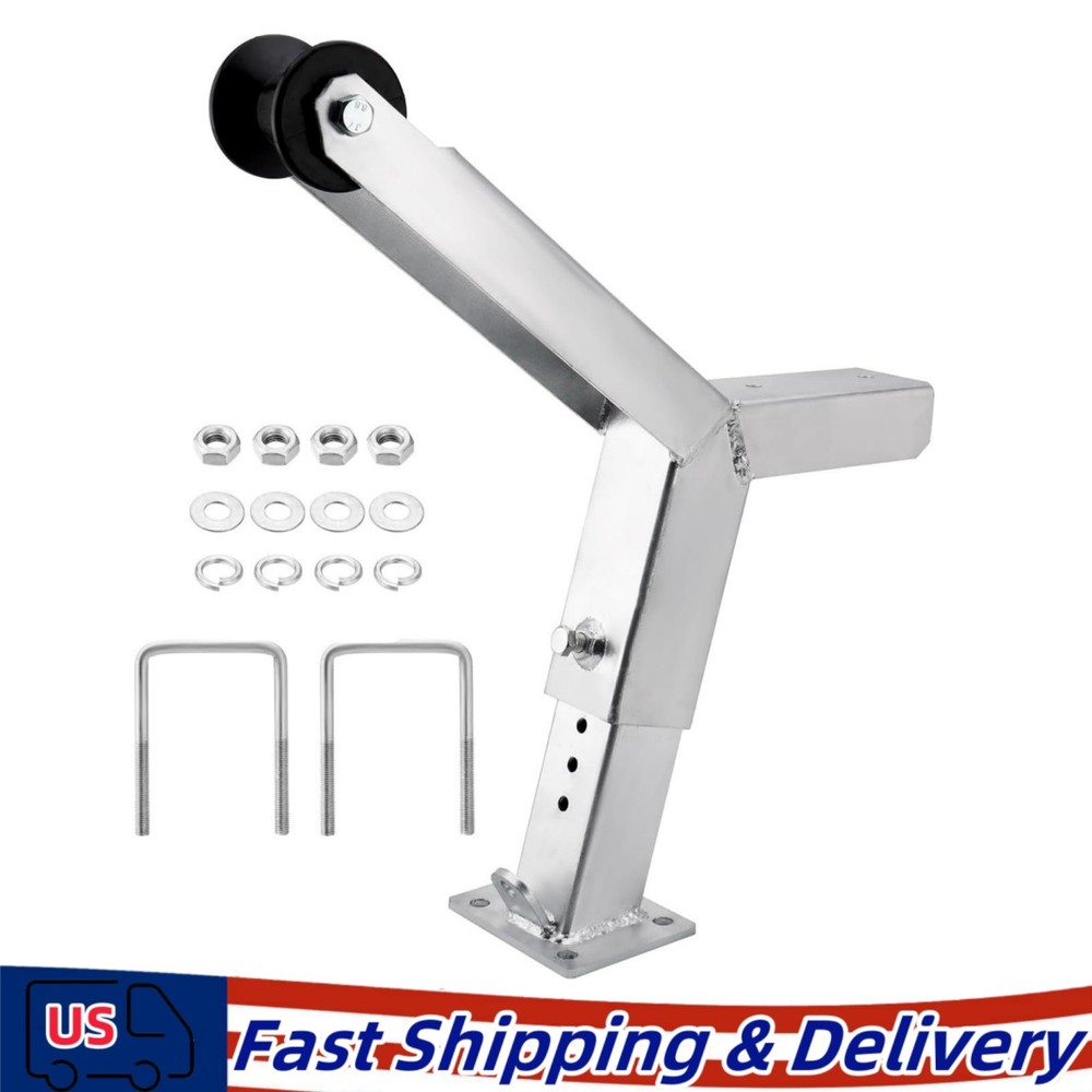 Boat Trailer Winch Stand with Roller Fits3"x4"Frames Multiple Height Adjustments