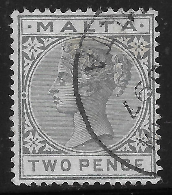 1885  MALTA SC#10 "QUEEN VICTORIA"🔥 USED 1897 VF