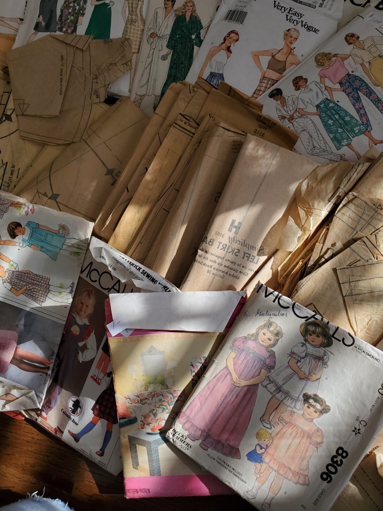 Huge Lot Partial Patterns Envelopes Cut Uncut Scrapbooking Ephemera Junk Journal