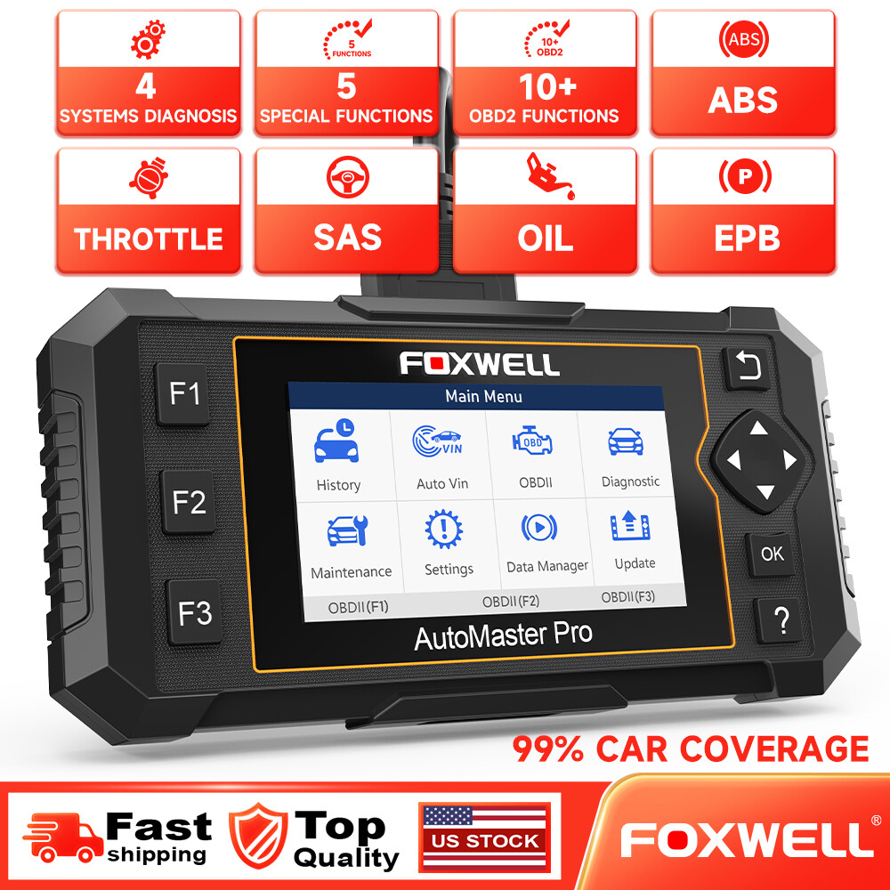 FOXWELL NT614Elite OBD2 Scanner ABS SRS Transmission Engine Car Diagnostic Tool