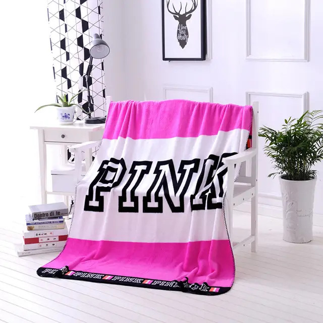 digital print design flanel blanket love pink