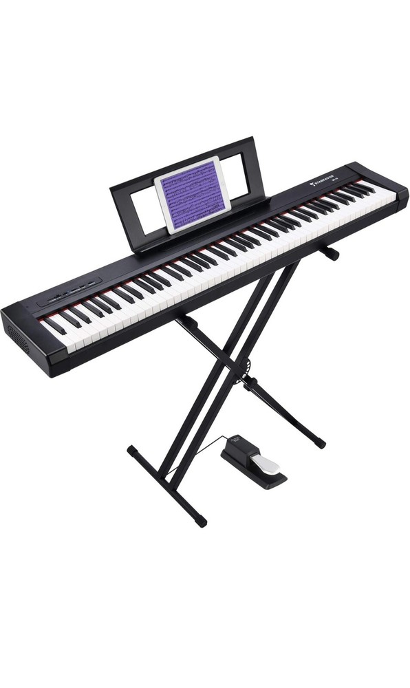 Starfavor Electric Keyboard Bench adjustable 88 keys used.