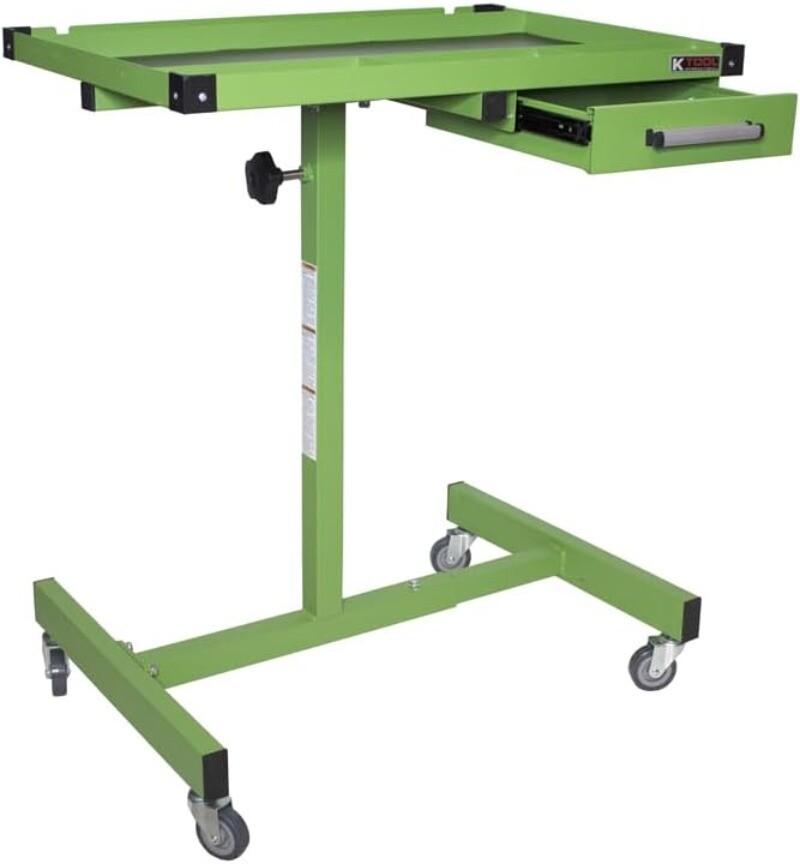 K Tool International 75108 Adjustable Tear Down Work Table+Drawer,200lb Capacity
