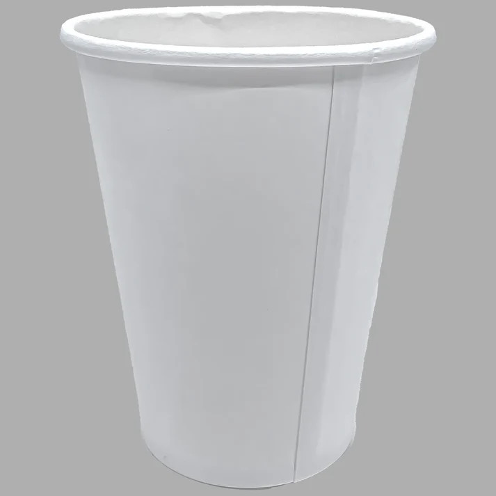 1000 Pack Disposable Poly Paper Hot /Cold Coffee Tea Cups Only 12 Oz Case White