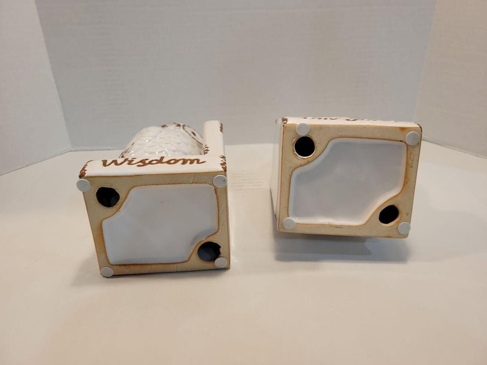 Cracker Barrel Ceramic Owl Bookends Wisdom And Imagine Harry Potter Inspired