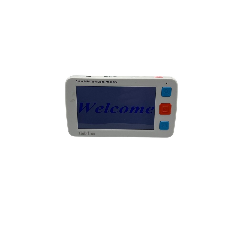 Koolertron Portable Digital Magnifier 5.0" Screen White/Black Plastic