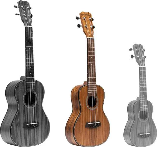 Traditional concert ukulele with solid acacia top