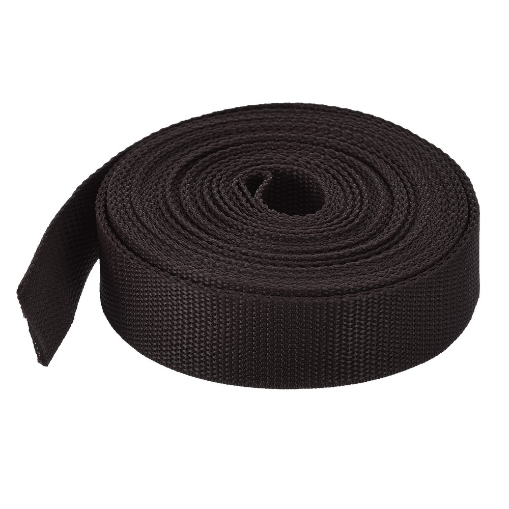 Lightweight Polypropylene Webbing Strap 3.8cm 10 Yard Coffee