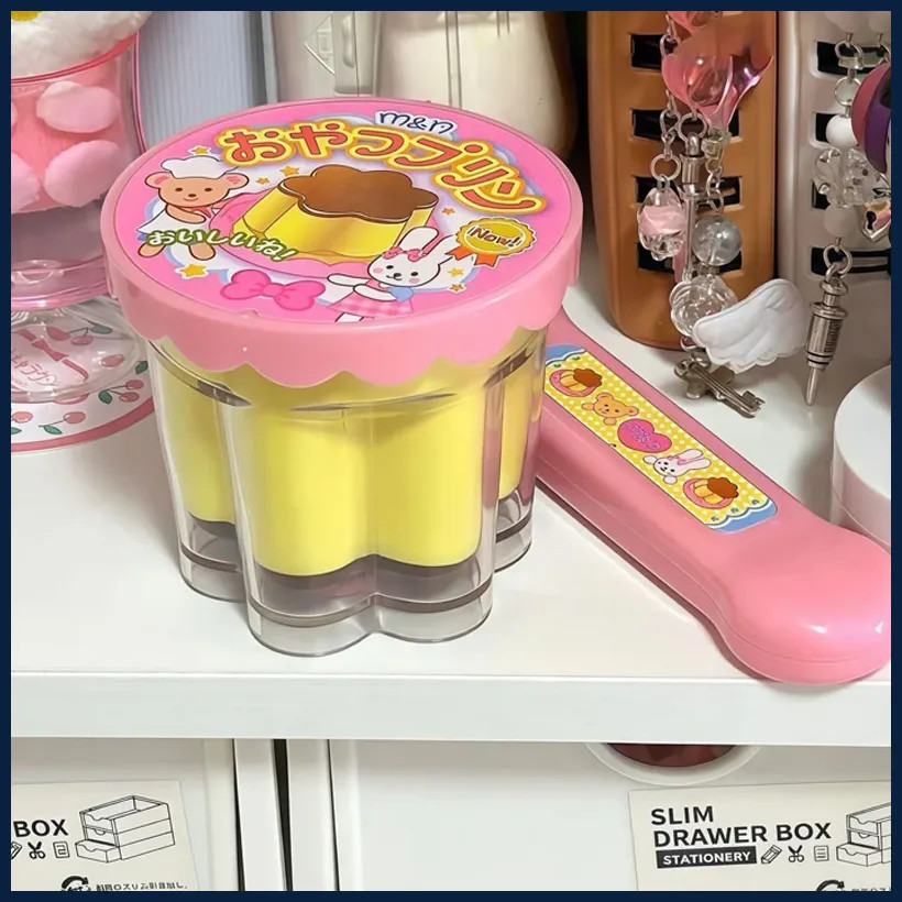 Feeding Pudding Feeding Toy Cute Pink Jelly Strawberry Pudding Set Desktop