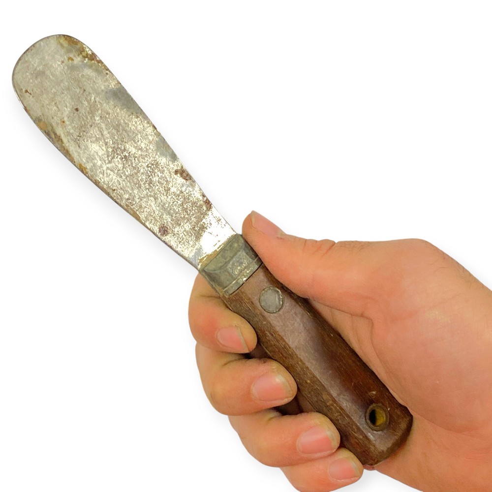 Vintage Putty Knife Spatula Working Hand Tools Wooden Handle, 4 Pcs
