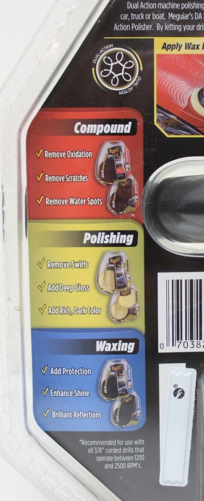 Meguiars DA PowerSystem Dual-Action Polisher G3500 Detailing Tool Attachment NIP
