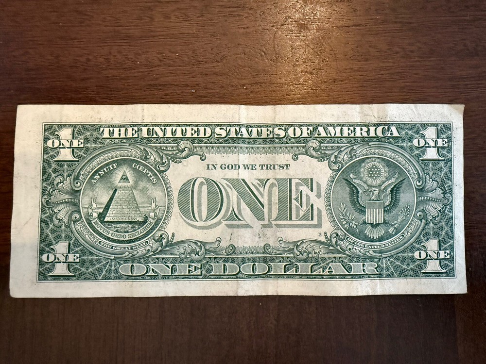 2021 $1 Dollar Bill Misaligned Off Center Cut Error