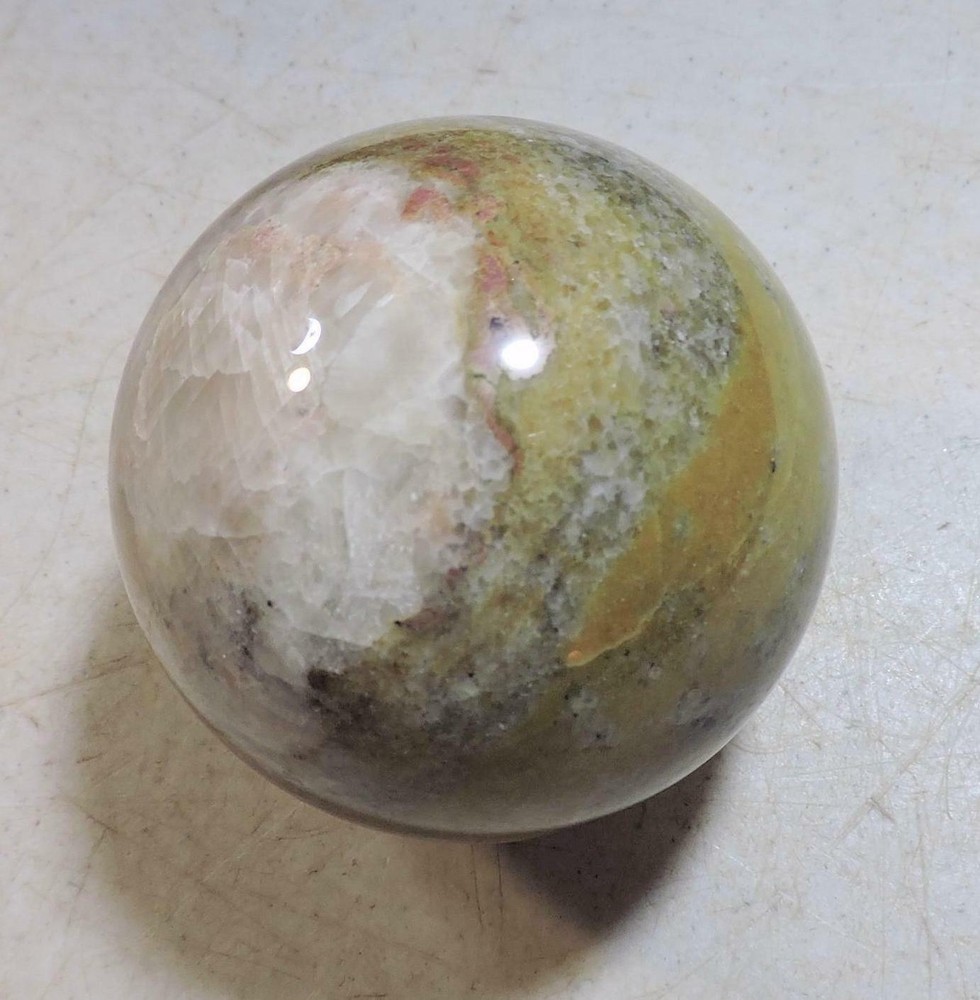 Fluorescent CA Calcite 70mm Sphere for Collection 5115