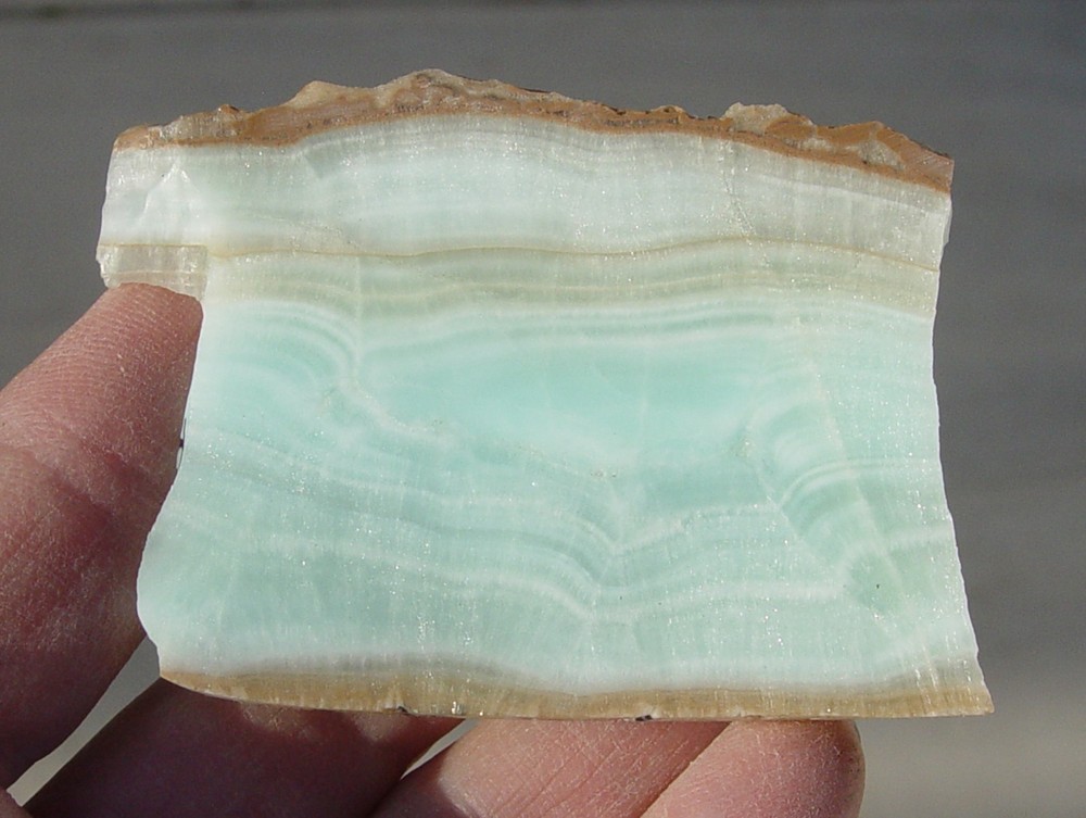 Blue Aragonite Lapidary Slab T1349