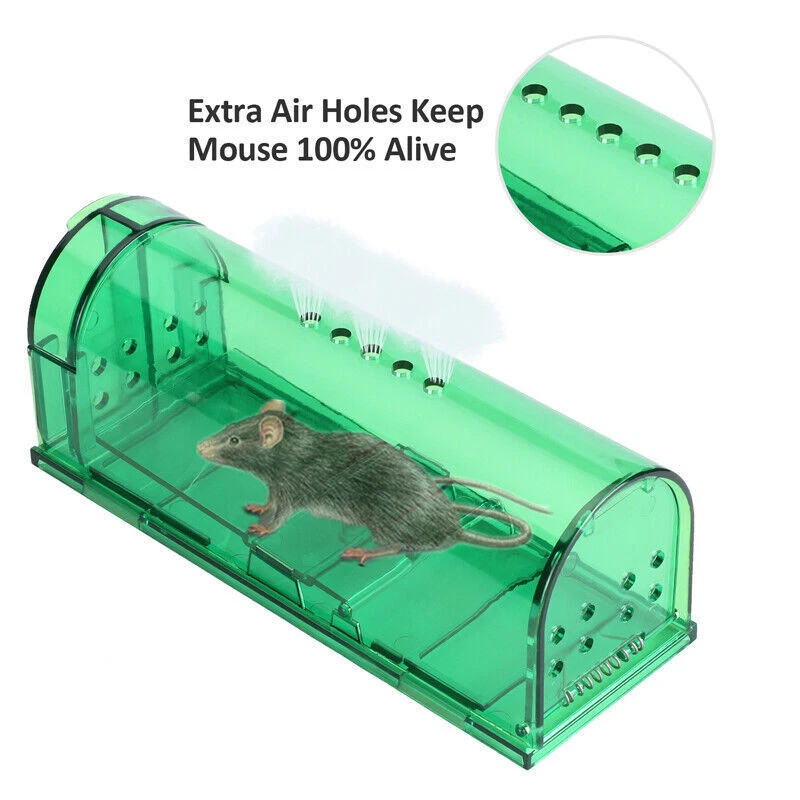 4PACK Humane Mouse Traps Live Catch & Release No Kill Rat Mice Trap Reusable