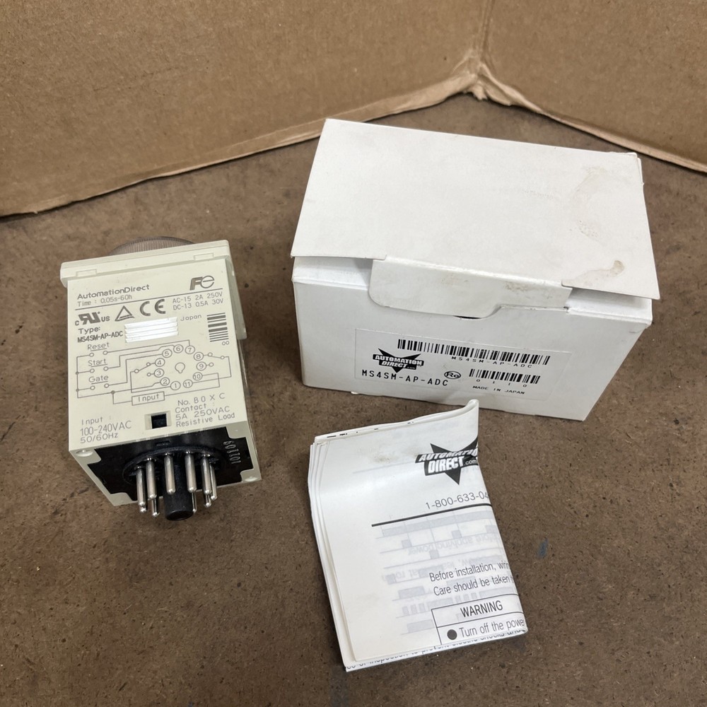 AUTOMATION DIRECT MS4SM-AP-ADC 0.05s-60h On-Delay Relay Timer