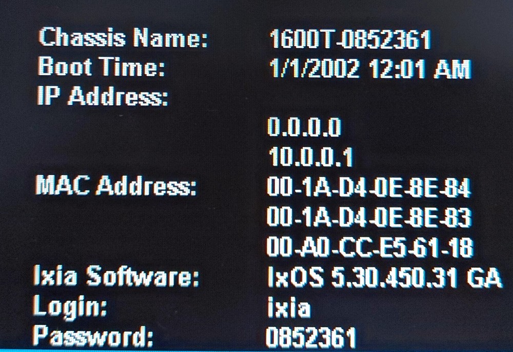 IXIA 1600T Traffic Generator/Performance Analyzer