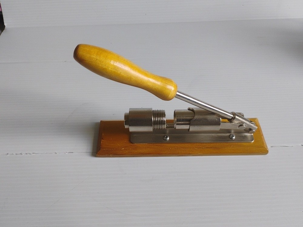 Heavy Duty Pecan and Nut Cracker Tool, Wood Base and Adjustable Handle, Easy Use