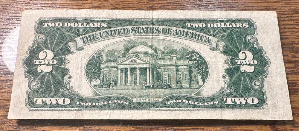 1953-A $2 Red Seal US Note Nice Orignal VF CHRC