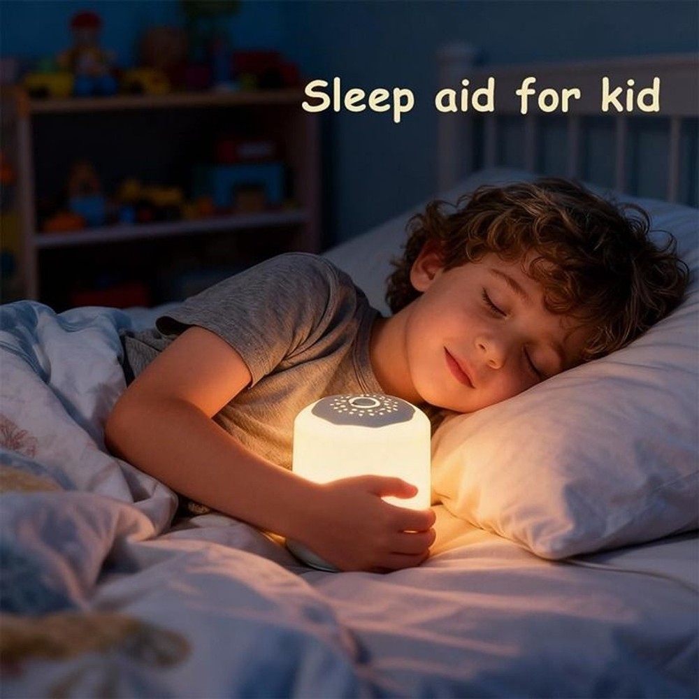 Night Light with Clock for Kids, Remote Control Dimmable Bedside Lamp
