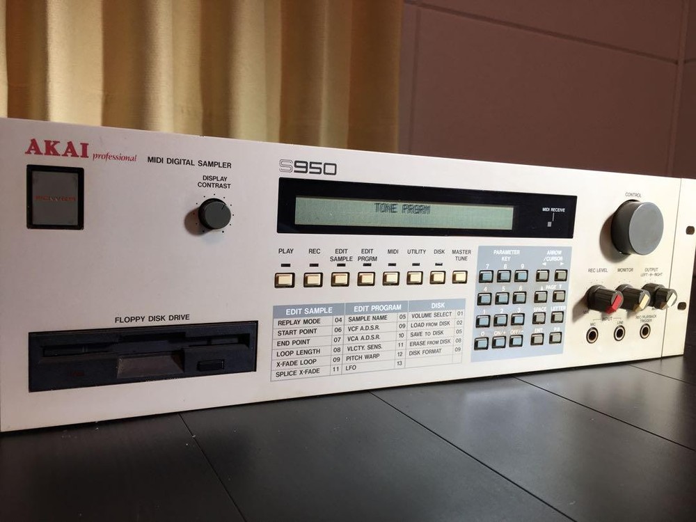 Vintage Akai S 950 Sampler With Power Cable Operation Confirmed