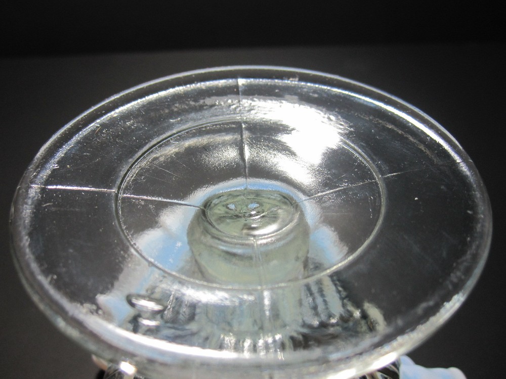 National & Dugan Pressed Coinspot Opalescent Compote