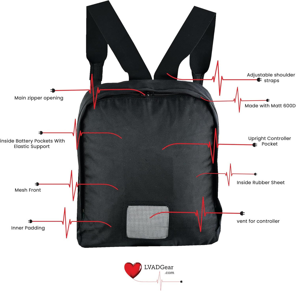LVAD Backpacks – Secure & Comfortable Carry Bag For HeartMate 2 & 3