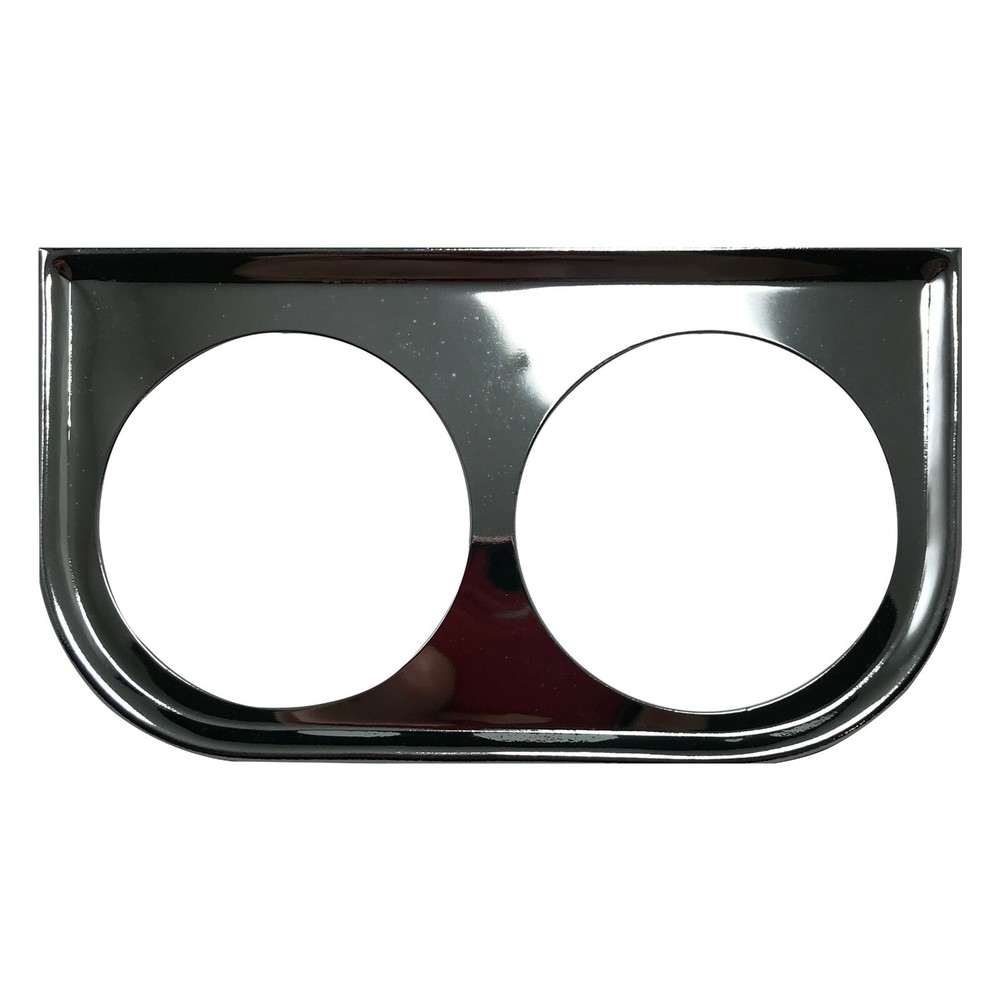 Universal Metal Chrome Under Dash Double Gauge Mounting Panel 2-1/16 Inch