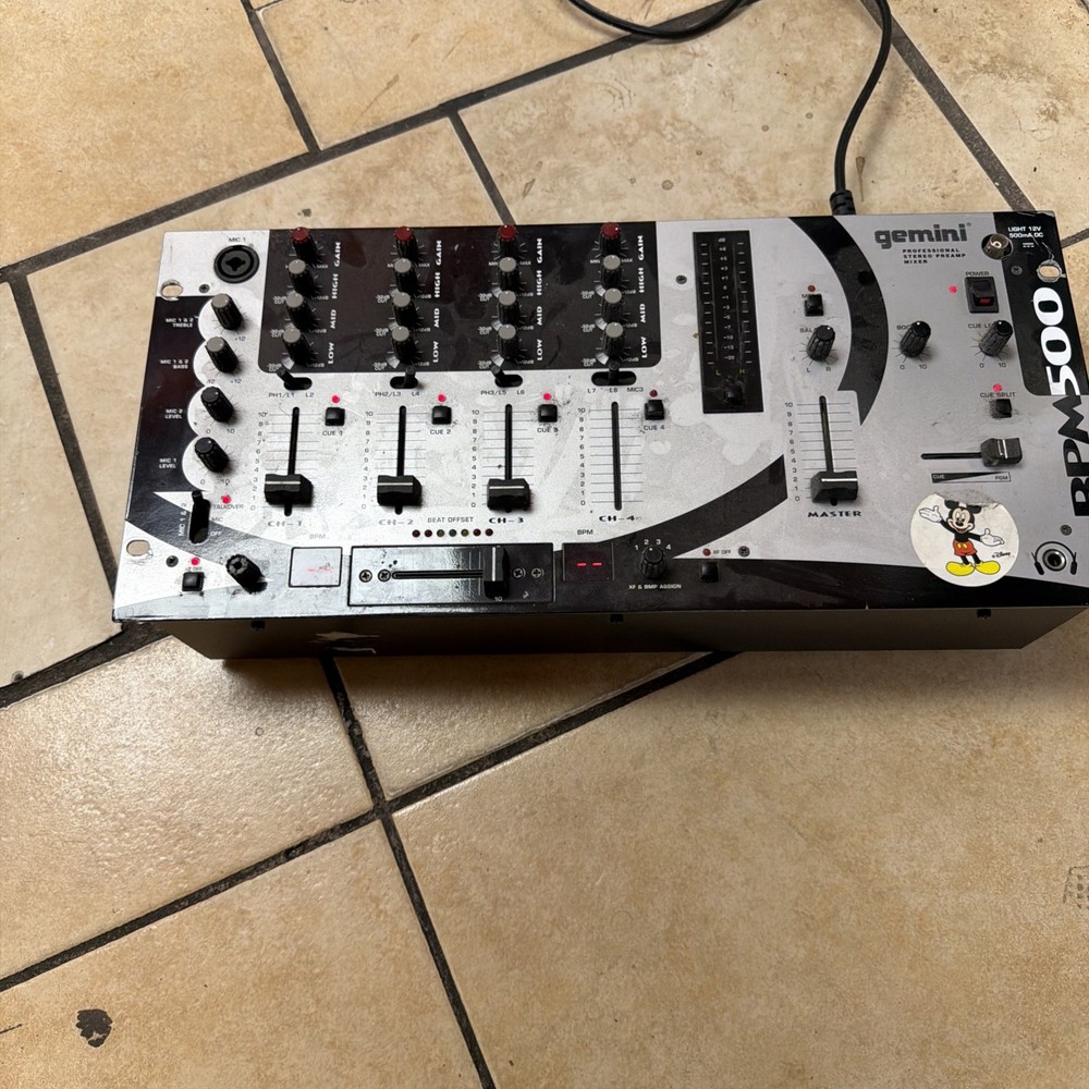 Gemini BPM500 Professional Stereo Preamp Mixer (Working)