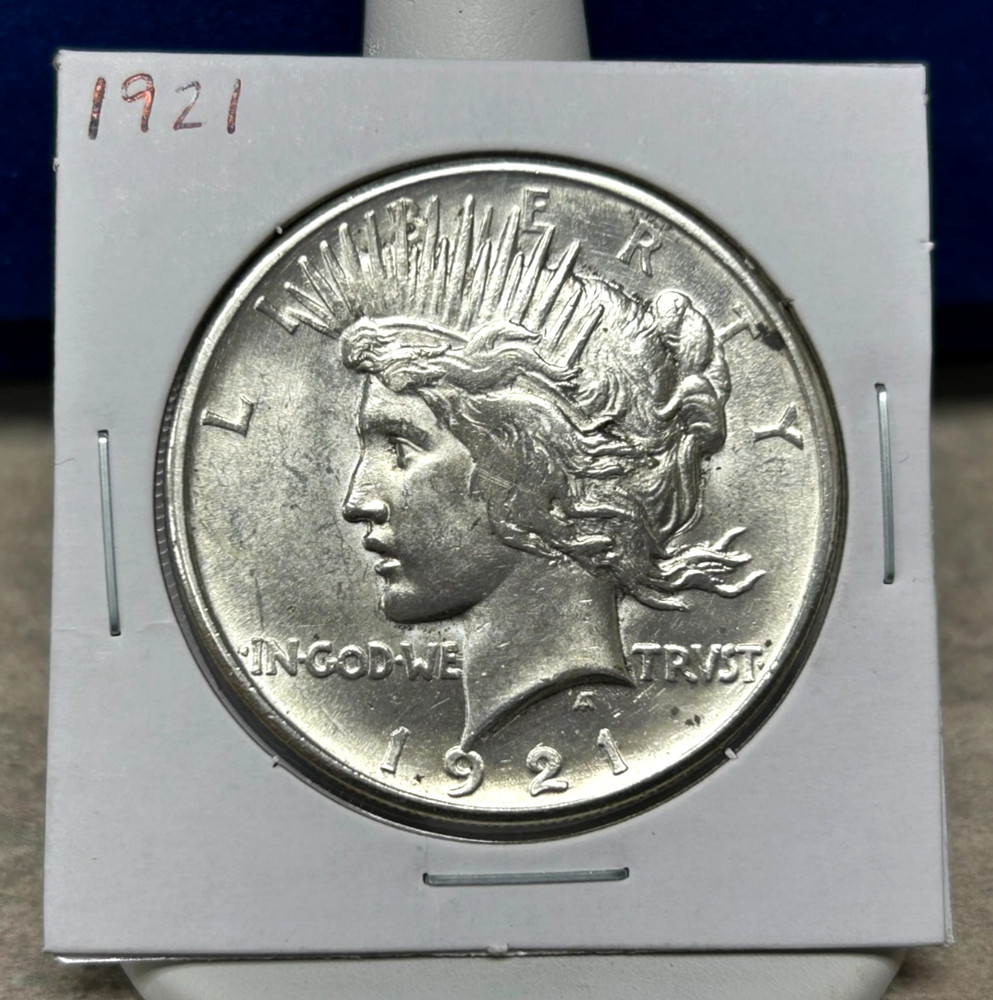 1921 Peace Dollar - Higher Grade - Cleaned - Underlying Luster