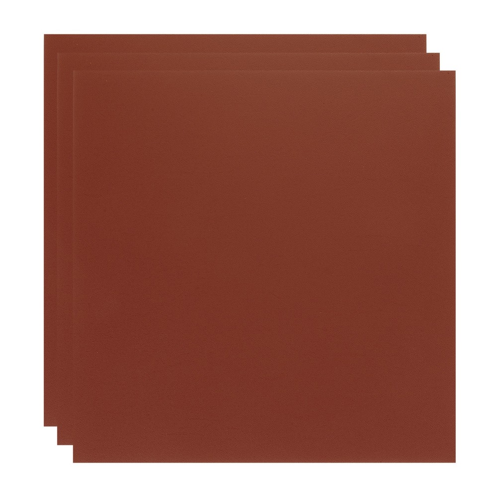 ABS Plastic Sheet 12 x 12", 1/16" Thick Leather Texture Wine Red 3Pcs