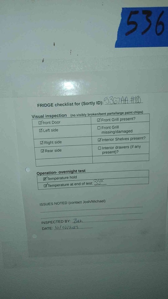 Freezer Marvel Undercounter 4CAF 115V 4.5 CuFt TESTED (5367AA)(5367AA)