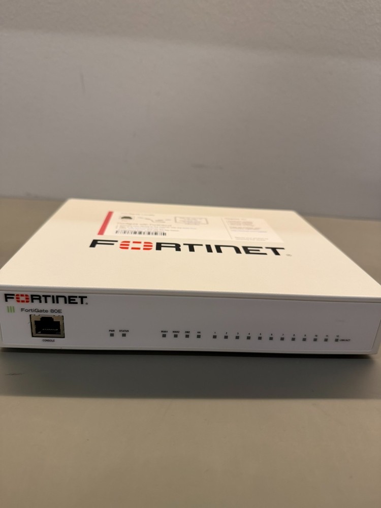 FORTINET FORTIGATE 80E NETWORK SECURITY FIREWALL APPLIANCE