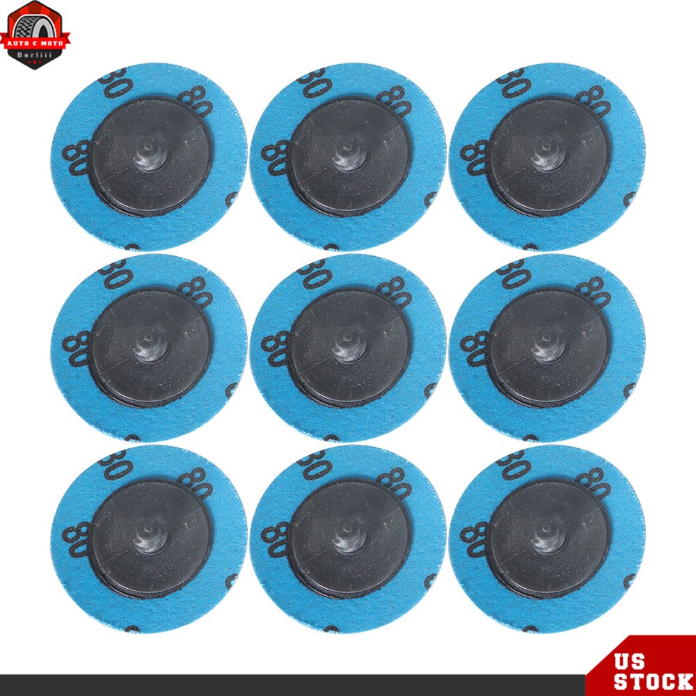 71PCS 2" Quick Change Disc Roll Lock Sanding Discs Set W/ 1/4 Holder Die Grinder