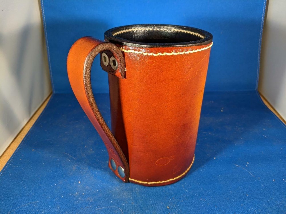Celtic "Old Cross" Leather Mug by Elandah Leather