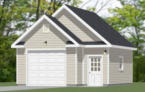 20x24 1-Car Garage -- 456 sq ft -- PDF Floor Plan -- Model 5